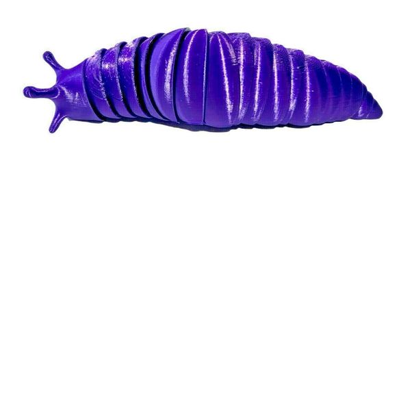 COPY - 3D Printed Articulated Fidget Purple Slug Toy Desk Accessory Stress Reli… - Picture 5 of 9
